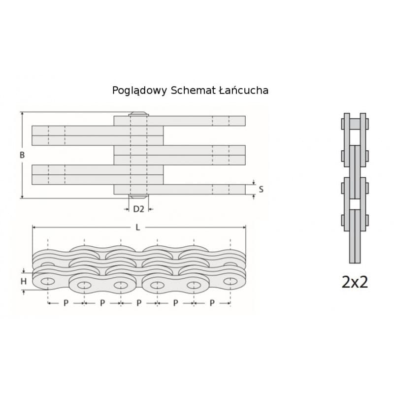 Ланцюг підйомний 2x2 BL822