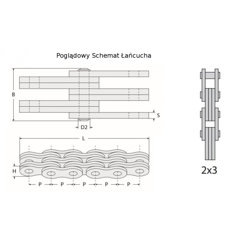 Ланцюг підйомний 2x3 BL623