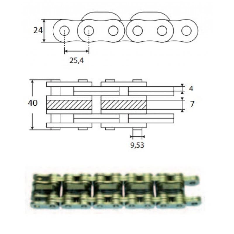 Ланцюг 3x4 BL834LKS